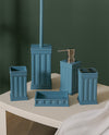 Traditional Contemporary 5 Piece Bathroom Set - Blue