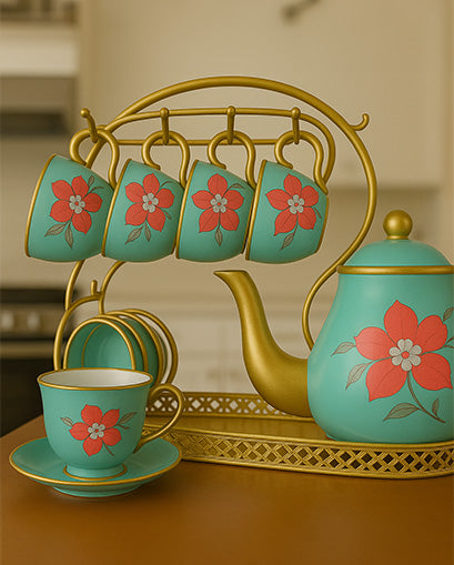 Dahlia - 14-Piece Tea Set with Stand