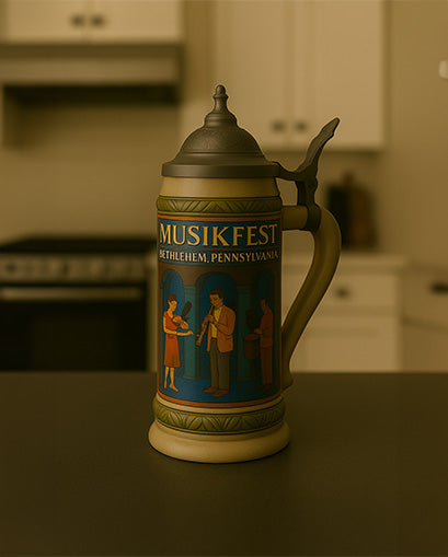 Musikfest Celebration - Vintage Stein Beer Mug with Lid