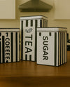 Striped Kitchen Storage Canisters - Set Of 3