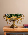 Imperial Green Decorative Glass Bowl