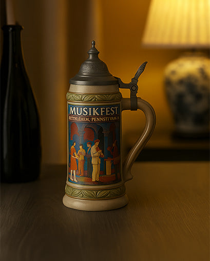 Musikfest Celebration - Vintage Stein Beer Mug with Lid