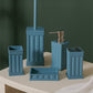 Traditional Contemporary 5 Piece Bathroom Set - Blue