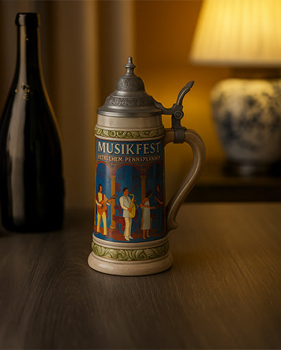 Musikfest Celebration - Vintage Stein Beer Mug with Lid