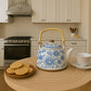 Blue Orchid Ceramic Tea Kettle