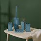 Traditional Contemporary 5 Piece Bathroom Set - Blue