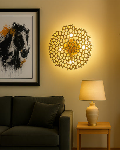Golden Flower Wall Light