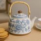 Blue Orchid Ceramic Tea Kettle