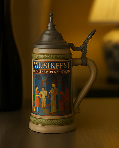 Musikfest Celebration - Vintage Stein Beer Mug with Lid