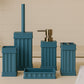 Traditional Contemporary 5 Piece Bathroom Set - Blue